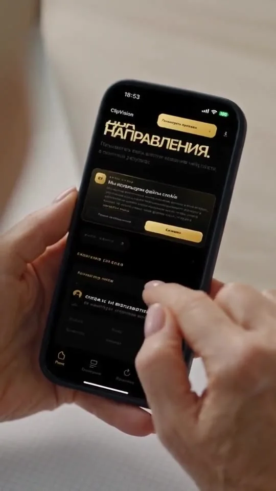 Пример рекламы сайта на телефоне
